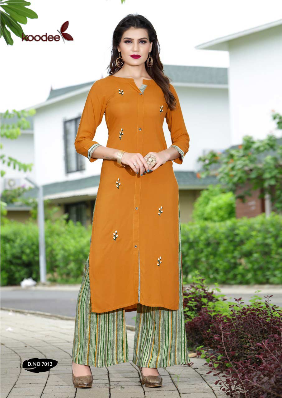 Koodee Pahechan Vol-3 Rayon Palazzo Kurti Catalog Koodee Pahechan Vol-3 Rayon Palazzo Kurti Catalog